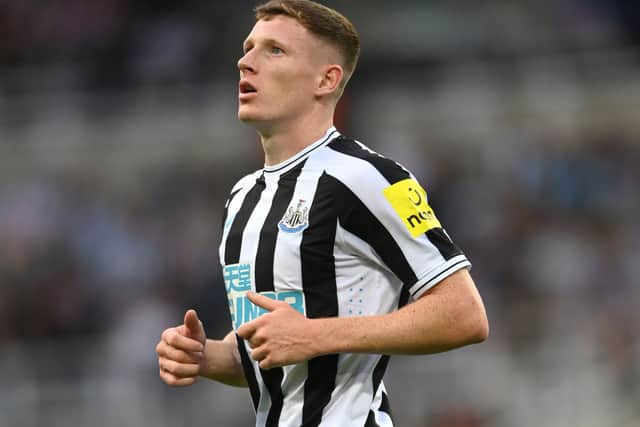 Newcastle United attacking midfielder Elliot Anderson.  (Photo by Stu Forster/Getty Images)