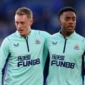 Newcastle United midfield pair Sean Longstaff and Joe Willock.  (Photo by Nathan Stirk/Getty Images)