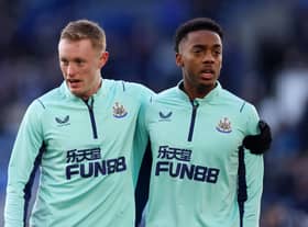 Newcastle United midfield pair Sean Longstaff and Joe Willock.  (Photo by Nathan Stirk/Getty Images)