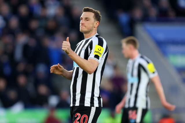 Newcastle United striker Chris Wood. (Photo by Marc Atkins/Getty Images)