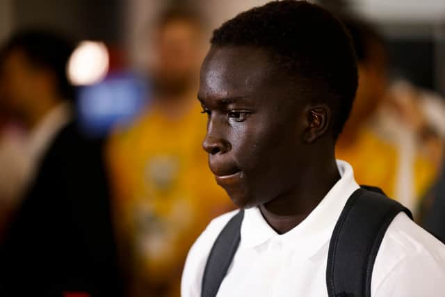 Newcastle United forward Garang Kuol.  (Photo by Mark Evans/Getty Images)