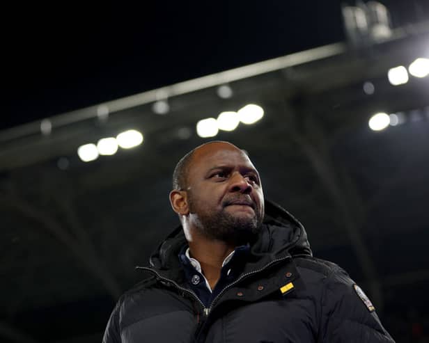 Crystal Palace boss Patrick Vieira. (Photo by Richard Heathcote/Getty Images)