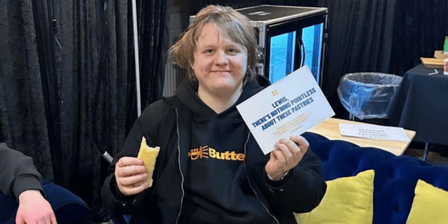 Lewis Capaldi was given the gift of Greggs while in Newcastle
