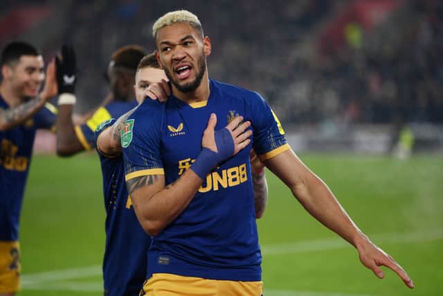 Joelinton had the ball in the back of the net twice at St. Mary’s (Image: Getty Images)