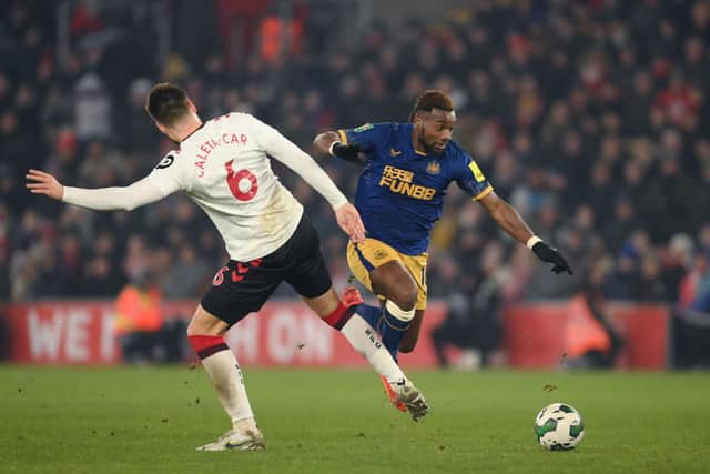 Newcastle United winger Allan Saint-Maximin. (Photo by Mike Hewitt/Getty Images)