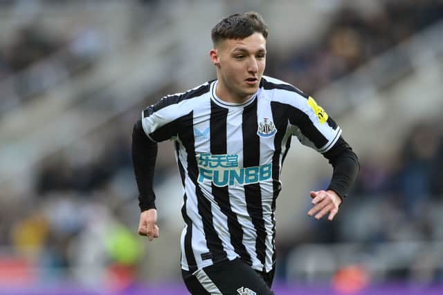 Newcastle United striker Dylan Stephenson. (Photo by Stu Forster/Getty Images)