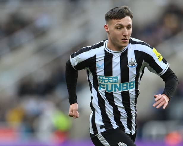 Newcastle United striker Dylan Stephenson. (Photo by Stu Forster/Getty Images)