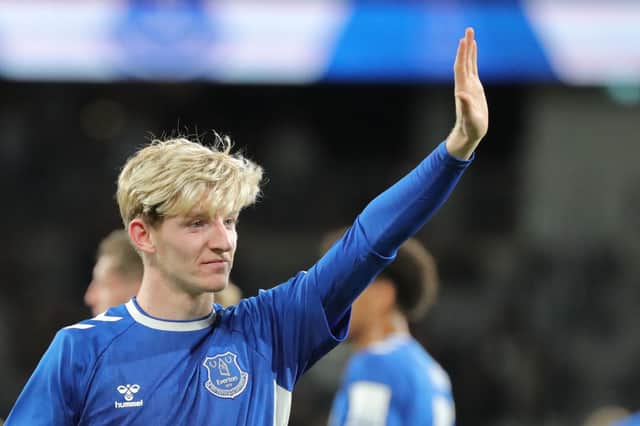 Everton forward Anthony Gordon. (Photo by Jeremy Ng/Getty Images)