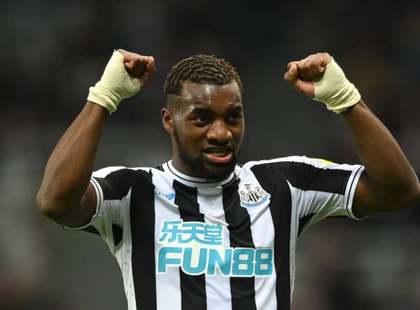 Newcastle United winger Allan Saint-Maximin. (Photo by Stu Forster/Getty Images)