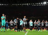 LONDON, ENGLAND - JANUARY 03: Callum Wilson of Newcastle United applauds the fans after the draw during the Premier League match between Arsenal FC and Newcastle United at Emirates Stadium on January 03, 2023 in London, England. (Photo by Julian Finney/Getty Images)