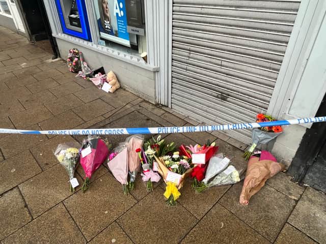 A floral tribute to a ‘life taken too soon’ on Priestpopple, Hexham