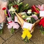 Floral tributes in Hexham
