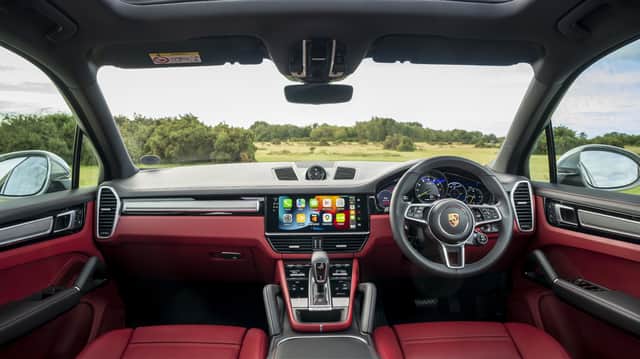 The Cayenne Platinum Edition comes with the option of a bold red leather finish