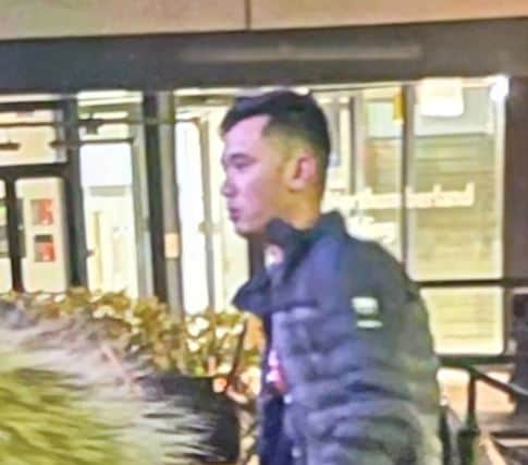 Police are looking to speak to this man in connection with the incident