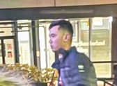 Police are looking to speak to this man in connection with the incident