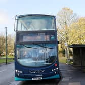 The 45 Arriva bus in Dinnington Village, Newcastle. Photo: NCJ Media.