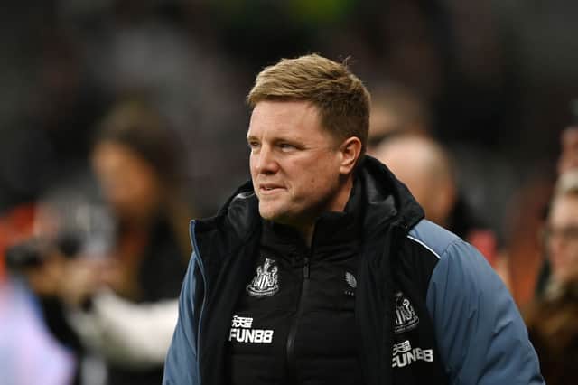 Newcastle United head coach Eddie Howe. (Photo by Gareth Copley/Getty Images)