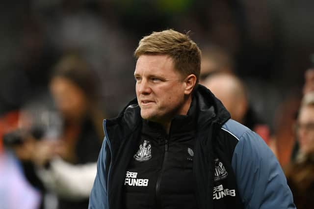 Newcastle United head coach Eddie Howe.  (Photo by Gareth Copley/Getty Images)