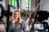 Charlotte Crosby filming for Charlotte in Sunderland