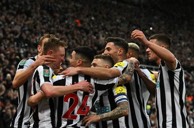 Newcastle United’s expected 25-man Premier League squad for the second half of the campaign. (Photo by PAUL ELLIS/AFP via Getty Images)