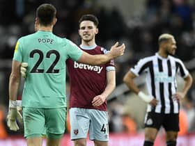 West Ham United midfielder Declan Rice. (Photo by OLI SCARFF/AFP via Getty Images)
