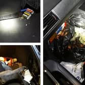 Items seized by police on Sunday night