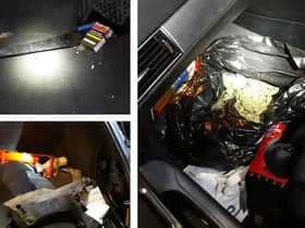 Items seized by police on Sunday night