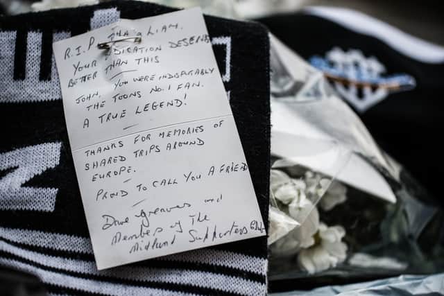 Tributes left to Alder and Sweeney in Newcastle (Image: Getty Images)