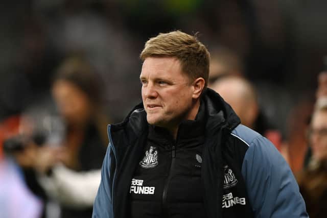 Newcastle United head coach Eddie Howe. (Photo by Gareth Copley/Getty Images)