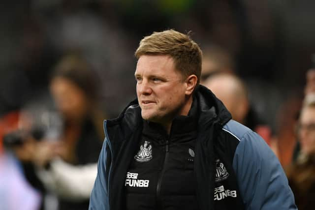 Newcastle United head coach Eddie Howe.  (Photo by Gareth Copley/Getty Images)