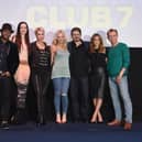 S Club 7 pictured in 2014 -  (L-R) Bradley McIntosh,  Tina Barrett, Jo O’Meara, Hannah Spearitt, Paul Cattermole, Rachel Stevens and Jon Lee.  (Photo by Gareth Cattermole/Getty Images)