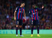 Sergio Busquets and Ousmane Dembele are not available for Barcelona against Manchester United. Credit: Getty.