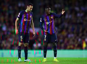 Sergio Busquets and Ousmane Dembele are not available for Barcelona against Manchester United. Credit: Getty.