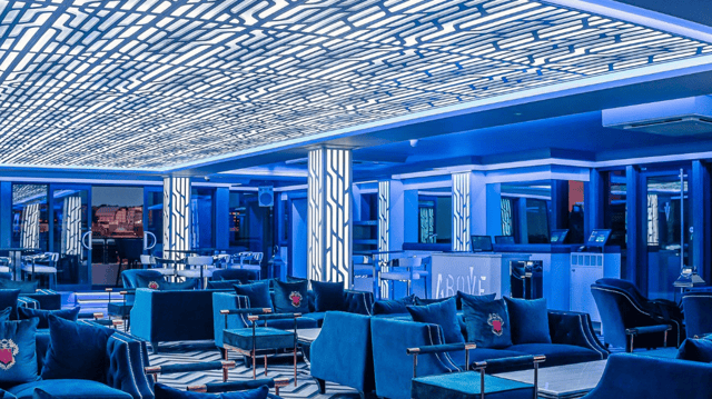 Above’s stylish bar area