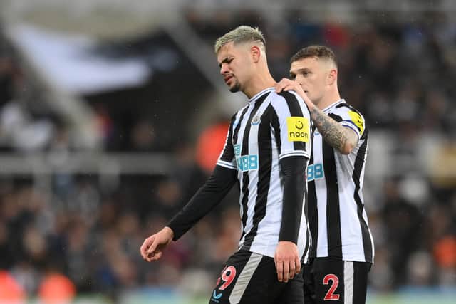 Bruno Guimaraes received a red card against Southampton at St James’ Park (Image: Getty Images)