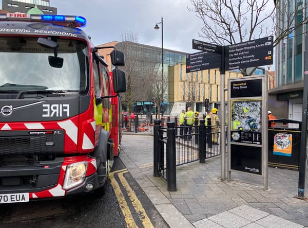 Haymarket Metro Station was closed due to a fire alarm activation.