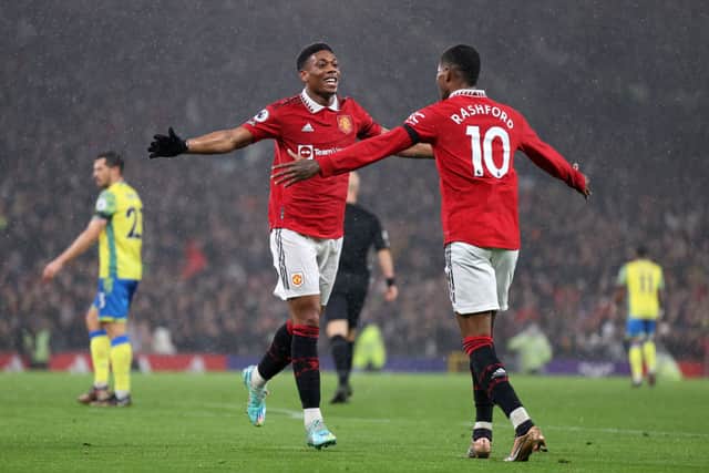 Manchester United pair Anthony Martial and Marcus Rashford.  (Photo by Naomi Baker/Getty Images)