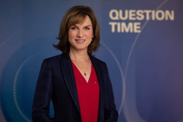 BBC Question Time host, Fiona Bruce.