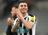 Newcastle United winger Miguel Almiron.  (Photo by PAUL ELLIS/AFP via Getty Images)