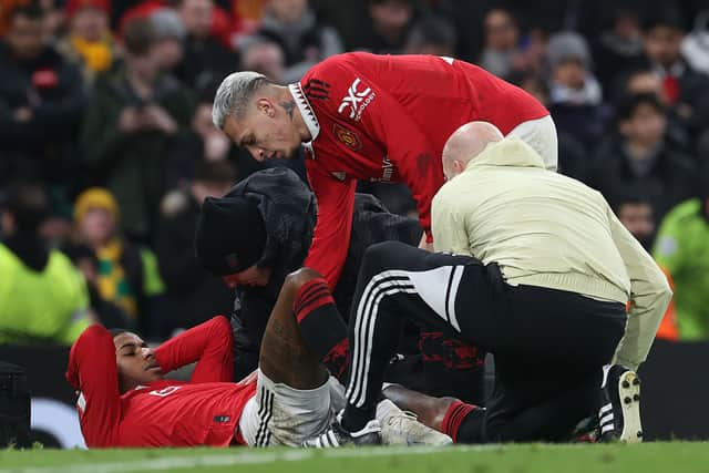 Manchester United forward Marcus Rashford. (Photo by Matthew Peters/Manchester United via Getty Images)