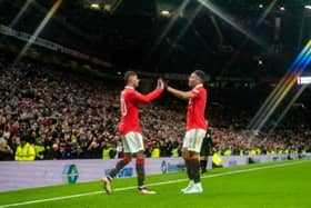 Manchester United pair Marcus Rashford and Anthony Martial. Photo by Ash Donelon/Manchester United via Getty Images)