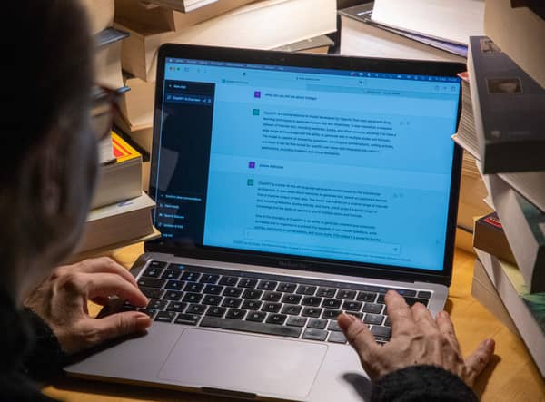 The ChatGPT artificial intelligence software, which generates human-like conversation.