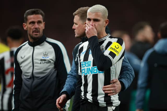 Newcastle United midfielder Bruno Guimaraes. (Photo by Eddie Keogh/Getty Images)