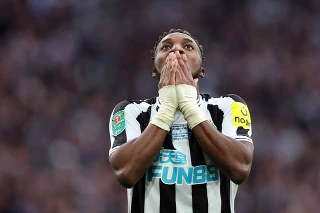 Newcastle United winger Allan Saint-Maximin.  (Photo by Julian Finney/Getty Images)