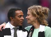 Newcastle co-owner Amanda Staveley with former director Majed Al Sorour at St James’ Park in May last year.