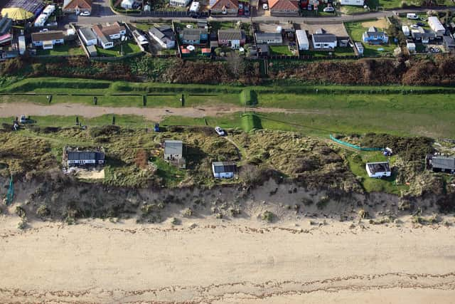 The Hemsby shoreline in November 2020. 