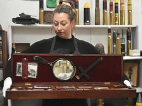 A Victorian vampire slaying kit containing a wooden stake and holy water is up for auction and set to sell for thousands of pounds. The kit which includes a number of tools useful to anyone should they encounter a bloodthirsty vampire originally belonged to a priest living in Wollas Hall, Worcestershire during the late 1800s.