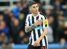 Newcastle United winger Miguel Almiron. (Photo by LINDSEY PARNABY/AFP via Getty Images)