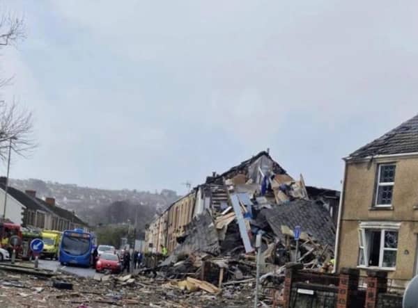 Emergency services have been called to the scene after a suspected gas explosion in Morriston, Swansea