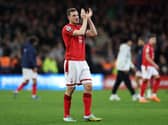Chris Wood joined Nottingham Forest from Newcastle United in January. (Photo by Catherine Ivill/Getty Images)